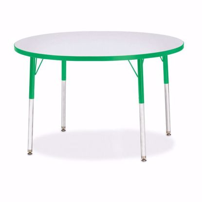 Picture of Berries® Round Activity Table - 42" Diameter, A-height - Gray/Green/Green