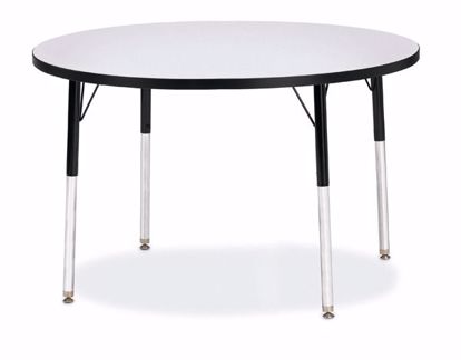 Picture of Berries® Round Activity Table - 42" Diameter, A-height - Gray/Black/Black