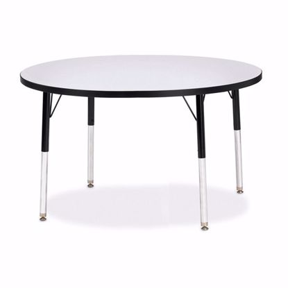 Picture of Berries® Round Activity Table - 42" Diameter, E-height - Gray/Black/Black