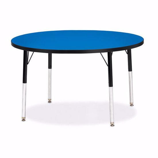 Picture of Berries® Round Activity Table - 42" Diameter, E-height - Blue/Black/Black