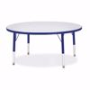 Picture of Berries® Round Activity Table - 42" Diameter, T-height - Gray/Blue/Blue