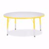 Picture of Berries® Round Activity Table - 42" Diameter, T-height - Gray/Yellow/Yellow