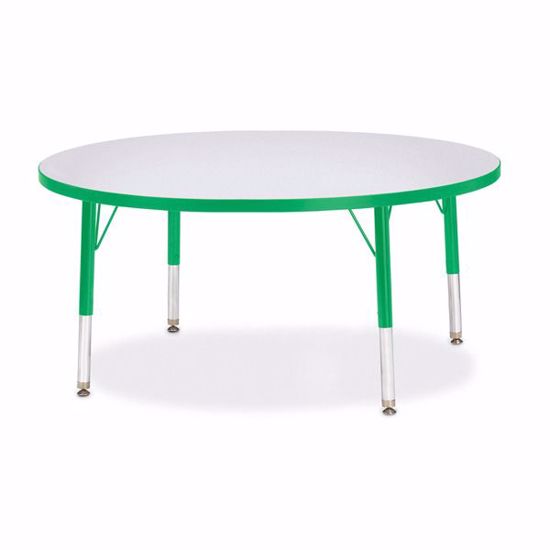 Picture of Berries® Round Activity Table - 42" Diameter, T-height - Gray/Green/Green