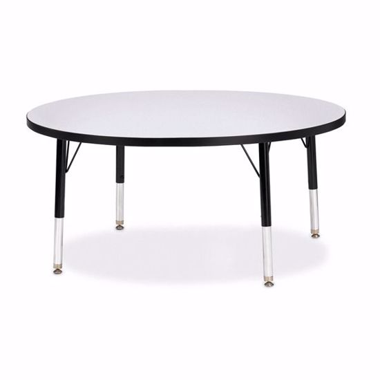 Picture of Berries® Round Activity Table - 42" Diameter, T-height - Gray/Black/Black