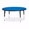 Picture of Berries® Round Activity Table - 42" Diameter, T-height - Blue/Black/Black