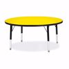 Picture of Berries® Round Activity Table - 42" Diameter, T-height - Yellow/Black/Black