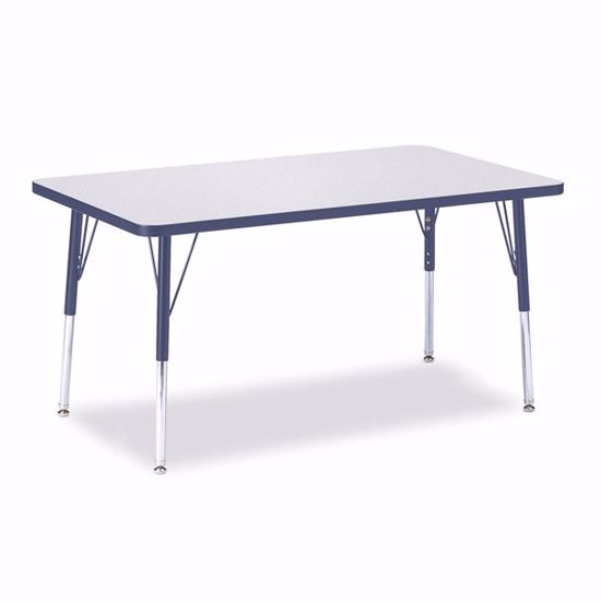 Picture of Berries® Rectangle Activity Table - 30" X 48", A-height - Gray/Navy/Navy