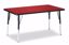 Picture of Berries® Rectangle Activity Table - 30" X 48", A-height - Red/Black/Black