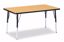 Picture of Berries® Rectangle Activity Table - 30" X 48", A-height - Oak/Black/Black