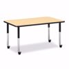 Picture of Berries® Rectangle Activity Table - 30" X 48", Mobile - Maple/Black/Black