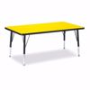 Picture of Berries® Rectangle Activity Table - 30" X 48", T-height - Yellow/Black/Black