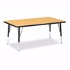 Picture of Berries® Rectangle Activity Table - 30" X 48", T-height - Oak/Black/Black