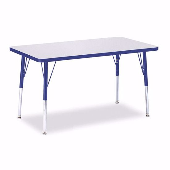 Picture of Berries® Rectangle Activity Table - 24" X 36", A-height - Gray/Blue/Blue