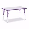 Picture of Berries® Rectangle Activity Table - 24" X 36", A-height - Gray/Purple/Purple