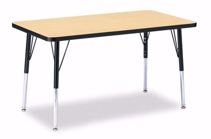 Picture of Berries® Rectangle Activity Table - 24" X 36", A-height - Maple/Black/Black