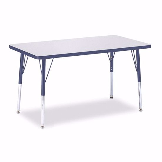 Picture of Berries® Rectangle Activity Table - 24" X 36", A-height - Gray/Navy/Navy