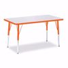 Picture of Berries® Rectangle Activity Table - 24" X 36", A-height - Gray/Orange/Orange