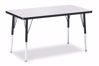 Picture of Berries® Rectangle Activity Table - 24" X 36", A-height - Gray/Black/Black