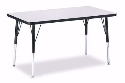 Picture of Berries® Rectangle Activity Table - 24" X 36", A-height - Gray/Black/Black