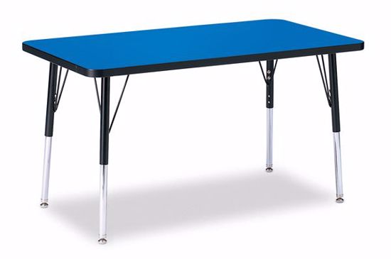 Picture of Berries® Rectangle Activity Table - 24" X 36", A-height - Blue/Black/Black