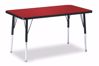 Picture of Berries® Rectangle Activity Table - 24" X 36", A-height - Red/Black/Black