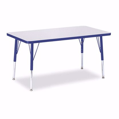 Picture of Berries® Rectangle Activity Table - 24" X 36", E-height - Gray/Blue/Blue