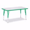 Picture of Berries® Rectangle Activity Table - 24" X 36", E-height - Gray/Green/Green