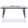 Picture of Berries® Rectangle Activity Table - 24" X 36", E-height - Gray/Black/Black