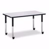 Picture of Berries® Rectangle Activity Table - 24" X 36", Mobile - Gray/Black/Black