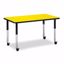 Picture of Berries® Rectangle Activity Table - 24" X 36", Mobile - Yellow/Black/Black
