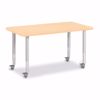 Picture of Berries® Rectangle Activity Table - 24" X 36", Mobile - Maple/Maple/Gray