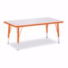 Picture of Berries® Rectangle Activity Table - 24" X 36", T-height - Gray/Orange/Orange