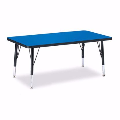 Picture of Berries® Rectangle Activity Table - 24" X 36", T-height - Blue/Black/Black