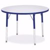 Picture of Berries® Round Activity Table - 36" Diameter, A-height - Gray/Blue/Blue