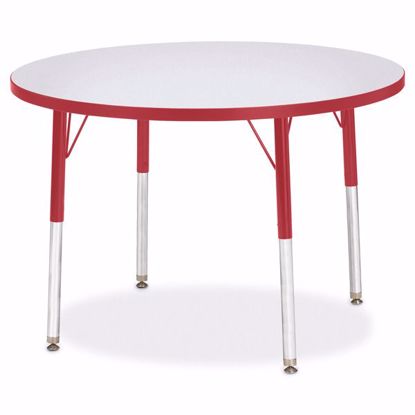 Picture of Berries® Round Activity Table - 36" Diameter, A-height - Gray/Red/Red