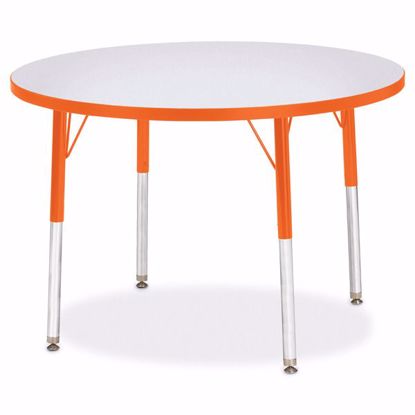 Picture of Berries® Round Activity Table - 36" Diameter, A-height - Gray/Orange/Orange