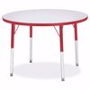 Picture of Berries® Round Activity Table - 36" Diameter, A-height - Red/Black/Black