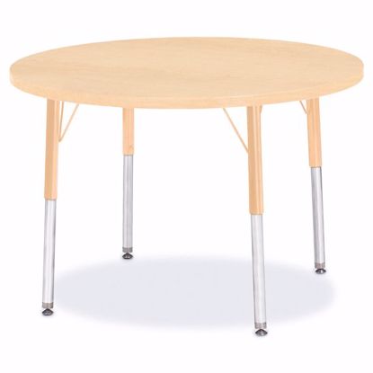 Picture of Berries® Round Activity Table - 36" Diameter, A-height - Maple/Maple/Camel