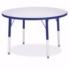 Picture of Berries® Round Activity Table - 36" Diameter, E-height - Gray/Blue/Blue