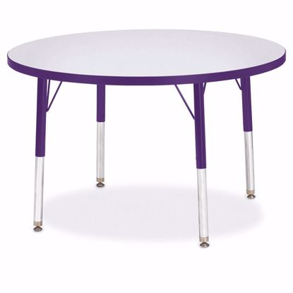 Picture of Berries® Round Activity Table - 36" Diameter, E-height - Gray/Purple/Purple