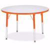 Picture of Berries® Round Activity Table - 36" Diameter, E-height - Gray/Orange/Orange