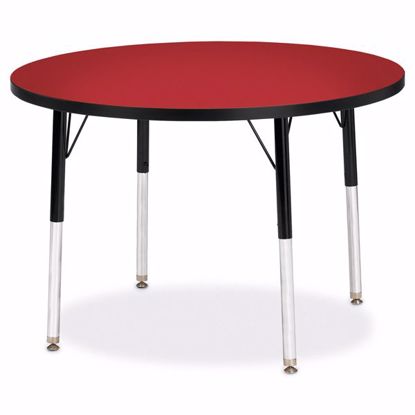 Picture of Berries® Round Activity Table - 36" Diameter, E-height - Red/Black/Black