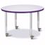 Picture of Berries® Round Activity Table - 36" Diameter, Mobile - Gray/Purple/Gray
