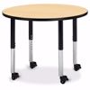 Picture of Berries® Round Activity Table - 36" Diameter, Mobile - Gray/Red/Gray