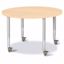 Picture of Berries® Round Activity Table - 36" Diameter, Mobile - Maple/Maple/Gray
