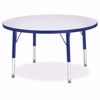 Picture of Berries® Round Activity Table - 36" Diameter, T-height - Gray/Blue/Blue