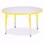Picture of Berries® Round Activity Table - 36" Diameter, T-height - Gray/Yellow/Yellow