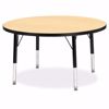 Picture of Berries® Round Activity Table - 36" Diameter, T-height - Maple/Black/Black