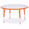 Picture of Berries® Round Activity Table - 36" Diameter, T-height - Gray/Orange/Orange