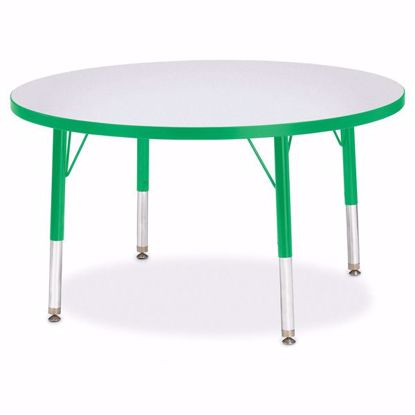 Picture of Berries® Round Activity Table - 36" Diameter, T-height - Gray/Green/Green